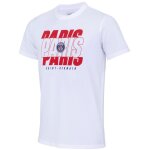 T - shirt - paris saint - germain - collection officielle - blanc / rouge - manches courtes - adulte T - shirt - paris saint - germain - collection officielle - blanc / rouge - manches courtes - adulte