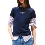 T - shirt slim marine femme tommy hilfiger logo