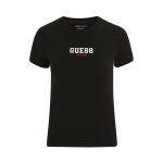 T - shirt slim en tricot c�tel� brod� femme guess