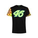 T - shirt sole luna rossifumi heritage vr46 moto gp officiel noir