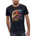 T - shirt tete de lion - lion style masque africain color� - pixel evolution - homme
