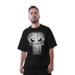 T - shirt the punisher marvel - skull distress
