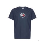 T - shirt - tommy jeans - timeless 1605 - bleu marine - manches courtes - coton doux