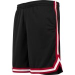 T - shirt - short urban classic stripe - couleur noir / rouge / blanc - coupe large - 100% polyester