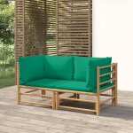 Shop salon bas dextérieur canapés dangle de jardin avec coussins vert 2 pcs bambou - mobilier de patio ... Shop salon bas dextérieur canapés dangle de jardin avec coussins vert 2 pcs bambou - mobilier de patio ...