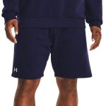 Short homme under armour rival fleece - bleu marine molleton taille �lastique
