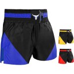 Short muay thai - mytra - fusion noir / bleu - tissu satin - p - doublure cool - nt - ceinture c - wide ...