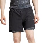 Short de running noir homme adidas wo pow 2in1