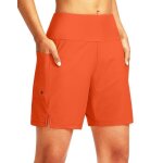 Short sport femme et avec poches taille elastique schage rapide couleur unie pour loisir jogging fitness ...