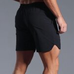 Short de sport homme sechage rapide short de plage - noir