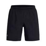 Short - under armour - launch 7 - noir / blanc - 90% polyester - mixte