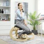 Si�ge assis genoux si�ge ergonomique en bois avec fonction � bascule chaise � genoux r�glable pour bureau ...