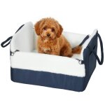 Si�ge auto pour chien - pawhut - avec ceinture de s�curit� et fixation - jusqu� 5kg - coussin amovible ...