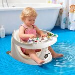 Sige de bain pour bb - anneau de bain - 4 ventouses antidrapantes & coussins - dtection temprature ...