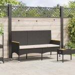 Siège de banc kimmy banquette de jardin à 3 places avec coussins noir résine tressée shop17495181 Siège de banc kimmy banquette de jardin à 3 places avec coussins noir résine tressée shop17495181