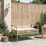Siège de banc kimmy banquette de jardin avec coussin beige résine tressée et acacia shop64747299 Siège de banc kimmy banquette de jardin avec coussin beige résine tressée et acacia shop64747299