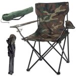 Sige de pche pliant reload camo avec porte - gobelet camping voyage festival