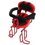 Siège de vélo arrière rouge pour enfant de 6 mois à 6 ans - avec clôture pédale et ceinture de sécurité ... Siège de vélo arrière rouge pour enfant de 6 mois à 6 ans - avec clôture pédale et ceinture de sécurité ...