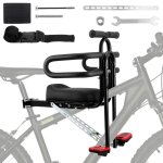 Si�ge de v�lo avant pour enfant avec p�dales et ceintures de s�curit� si�ge de v�lo portable pour vtt ...