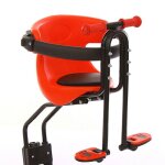Si�ge de v�lo avant pour enfant rouge - avec p�dale mains courantes antid�rapantes - charge maximale: ...