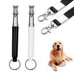 Sifflet pour chien 2 pices rglables sifflet chien rappel sifflet ultrason chien avec lanire sifflet ...