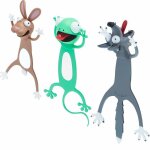 Signets animaux 3d - 3 pi�ces pvc mignons - convient pour enfants �tudiants cadeaux �tiquette