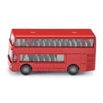 Siku - 4366449 - 1321 bus a imperiale metal / plastique rouge voiture jouet pour enfants