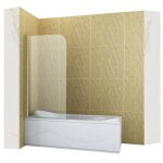 Pare - baignoire pivotant silla marion - 70x140 cm - paroi de baignoire dor bross