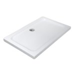 Silla receveur de douche extraplat antiderapantavec 100x80cm rectangulaire blanc