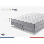 Simmons sw1 ensemble 160 x 200 - matelas + sommier 2 x 80 - ep. 23 cm - ressorts ensachs sensoft - fabriqu ...