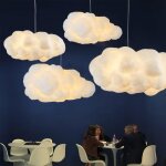 Simulation nuage pendentif lumire creative coton nuage lustre plafonnier nuage dcoratif plafonnier ...