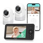 Simyke babyphone 330� - moniteur 5 - contr�le temp�rature - vision nocturne - connexion jusqu� 450 m�tres ...