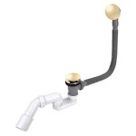 Siphon de baignoire - instadrain - clic - clac - tuyau de trop - plein - embouts dor�s