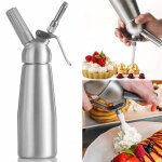 Siphon  chantilly professionnel - 05l - 3 douilles en acier inoxydable - compatible aluminium - keeper ...