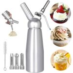 Siphon chantilly professionnel 500 ml siphon chantilly siphons de cuisine avec 3 douilles en aluminium ...