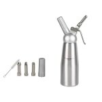 Siphon  crme chantilly professionnel avec 3 douilles en acier inoxydable. - 0. 5l - inoxydable 304
