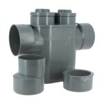 Siphon dentretien disconnecteur monobloc pvc evac  125 / 100 anti - remonte dodeurs - adequa