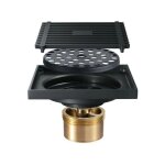Siphon douche à litalienne siphon de sol noir anti - odeur 100100mm Siphon douche à litalienne siphon de sol noir anti - odeur 100100mm