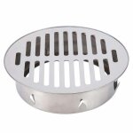 Siphon de sol inox rond 160 mm - grille plat anti - colmatage et anti - odeurs