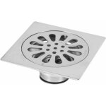 Siphon de sol en acier inoxydable �pais drain de douche carr� anti - odeur pour salle de bain 100 100mm ...