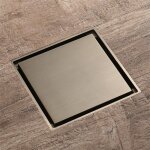 Siphon de sol dodorant caniveau de douche couvercle invisible carr siphon de sol en cuivre pur avec ...