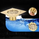 Siphon de sol - laiton - anti - odeurs - 212 g - 11x105x55 cm - installation facile