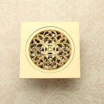Siphon de sol en laiton poli pour salle de bain douche carre avec grille dchets couleurs multiples largeight ...