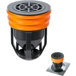 Siphon de sol noir orange anti - refoulement clapet anti - retour pour vier de douche unidirectionnel ...