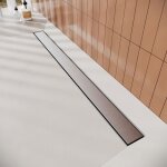 Sirhona caniveau de douche  carreler 70cm sortie deau  360 avec filtre secondaire