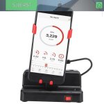 Sjlerst automatically mobile phone shaker swing steps counter (red)