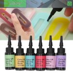 Sjlerst r�sine de bijoux uv 6pcs bricolage coffret r�glez a (chartreuse bleu clair violet p�le rouge ...