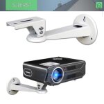 Sjlerst support mural projecteur rotatif 360 degrs aluminium mini hanger pour bureau maison ecole