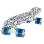 Skateboard - rtro cruiser - 56 cm - roulements abec - 7 - roues bleues transparentes