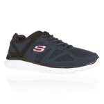 Skechers baskets satisfaction flash point - homme - bleu marine et noir